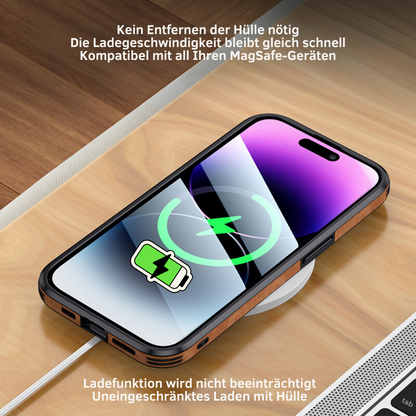 Leren iPhone Hoesje met Stijlvol Design en Schokbestendige Bescherming