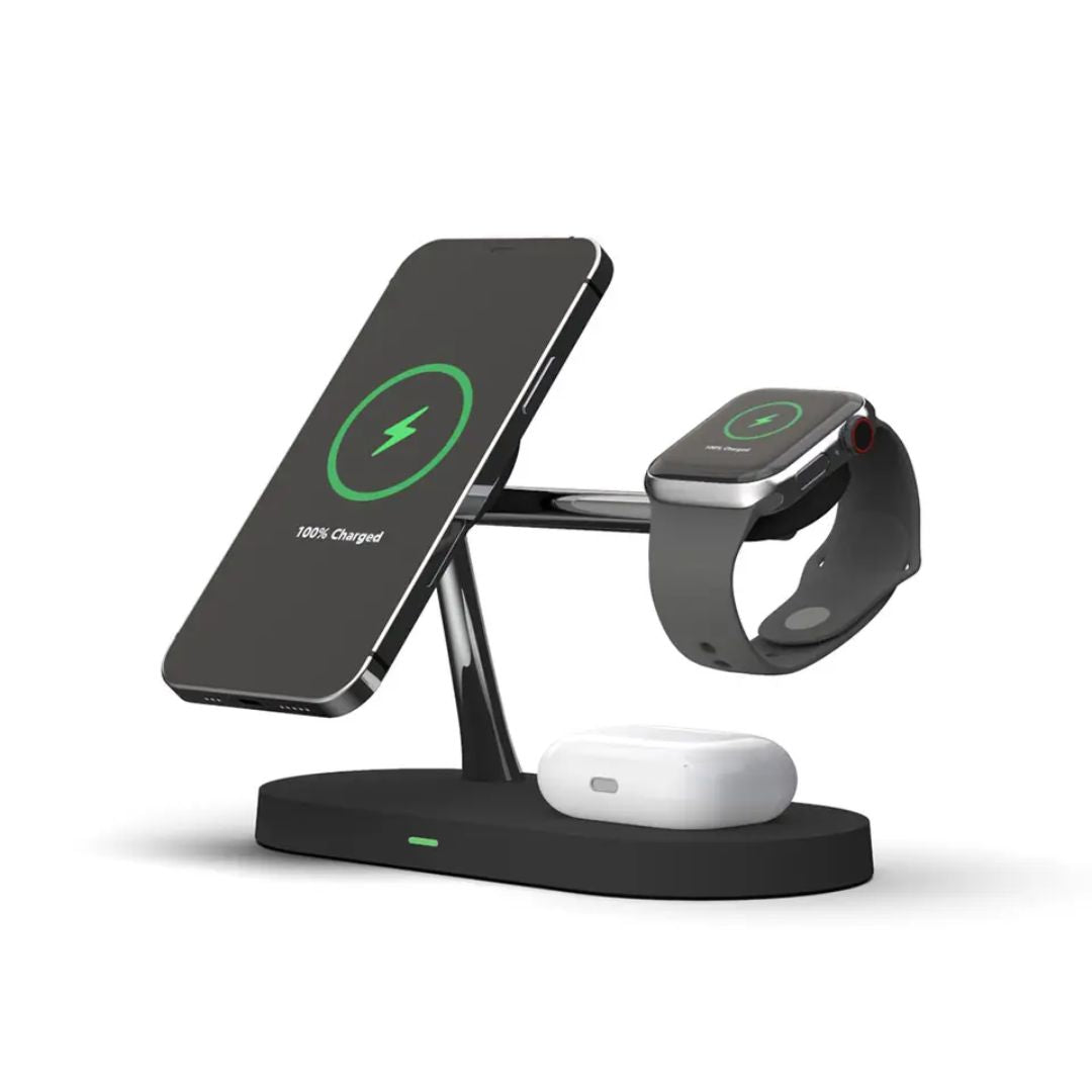 Draadloze Oplader 3-in-1 voor Smartphone, Smartwatch en Oordopjes