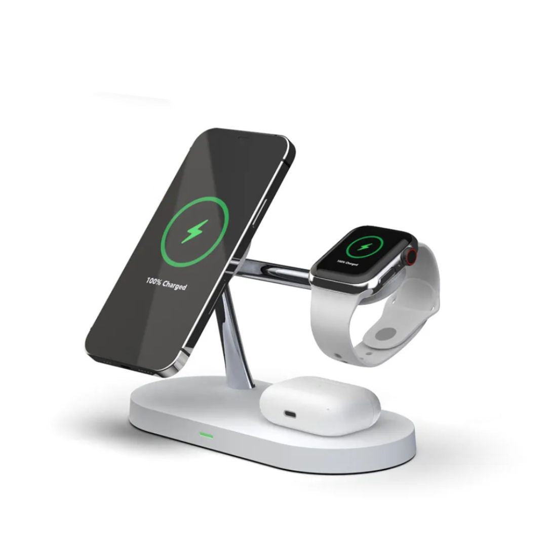 Draadloze Oplader 3-in-1 voor Smartphone, Smartwatch en Oordopjes - Velinix