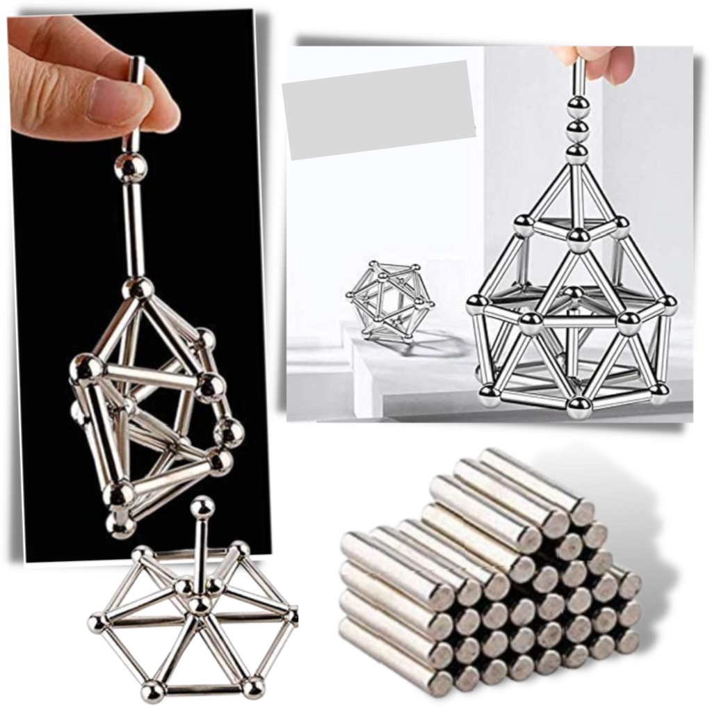Magnetische Bouwstenen Stokken en Ballen
