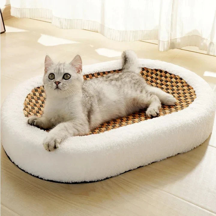 Katten Krabpaal Hout en Sisal met Ligvlak - Velinix