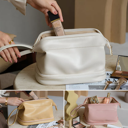 Makeup Tas Reisgrootte Grote Opbergtas PU Leer