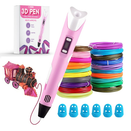 3D Pen voor Kinderen - Creëer Kleurrijke 3D Tekeningen Gemakkelijk - Velinix