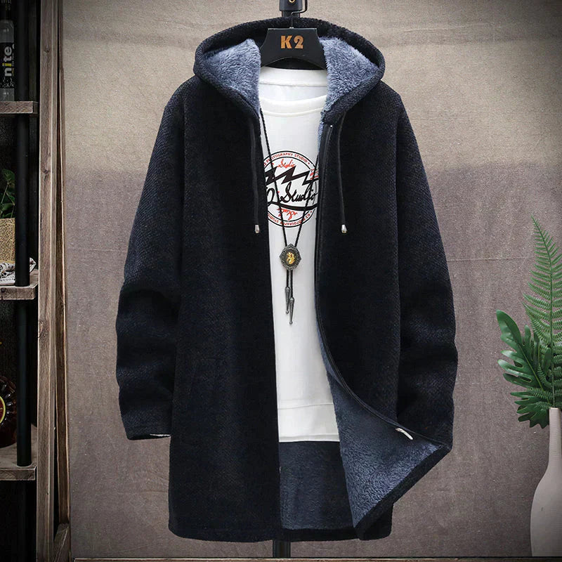 Warme Hoodie voor Mannen met Dikke Fleece en Capuchon