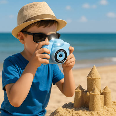 Marcherelle™ – 1080p Kids Instant Camera, Blauw, met 32GB SD-kaart 3
