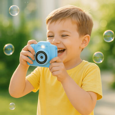 Marcherelle™ – 1080p Kids Instant Camera, Blauw, met 32GB SD-kaart 4