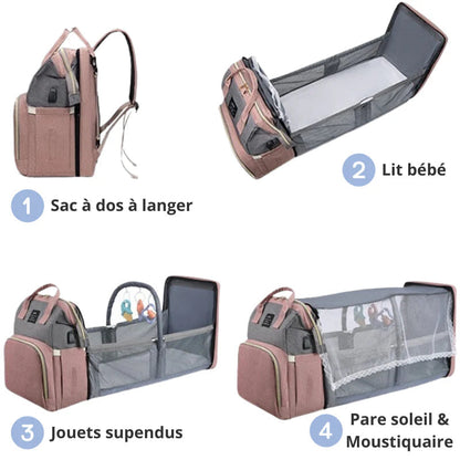 Marcherelle™ – 3-in-1 luiertas met geïntegreerd babybedje 7