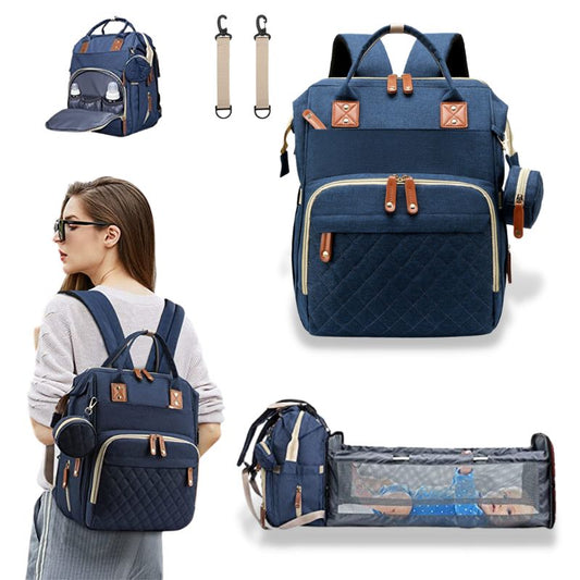 Marcherelle™ – 3-in-1 luiertasrugzak met draagbaar babybedje 0