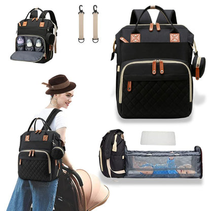 Marcherelle™ – 3-in-1 luiertasrugzak met draagbaar babybedje 1