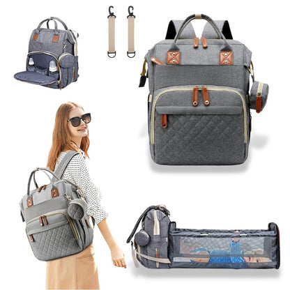 Marcherelle™ – 3-in-1 luiertasrugzak met draagbaar babybedje 2