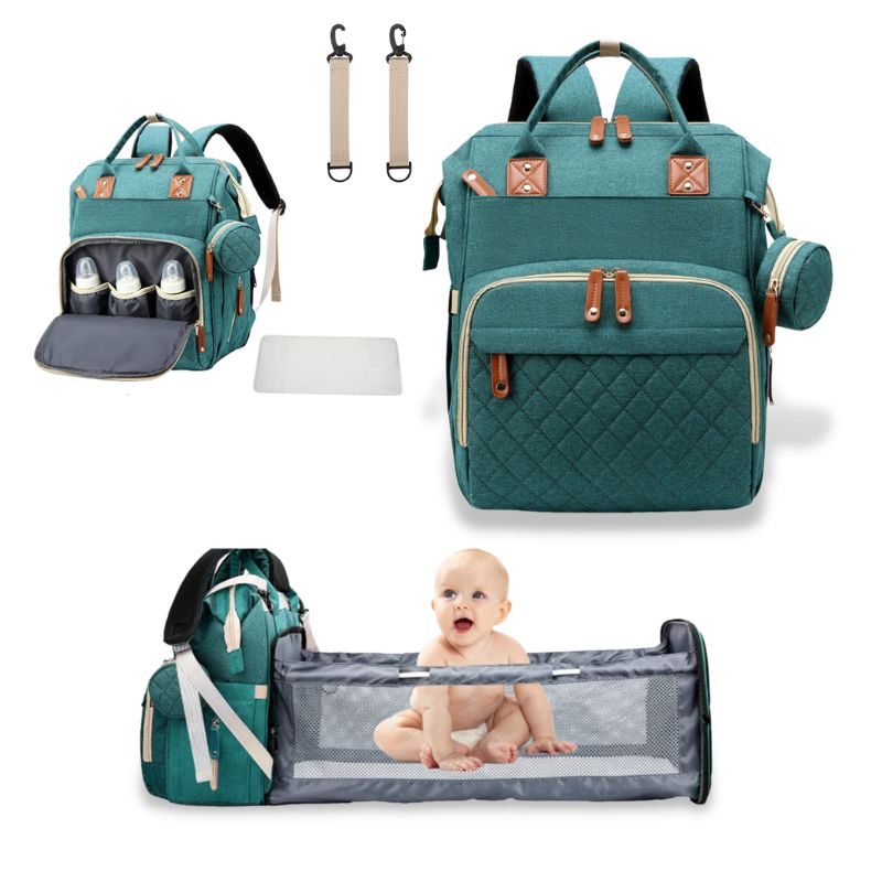 Marcherelle™ – 3-in-1 luiertasrugzak met draagbaar babybedje 3