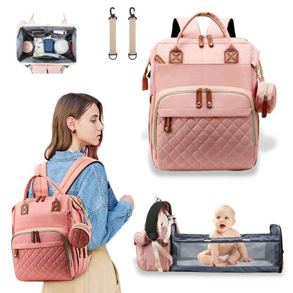 Marcherelle™ – 3-in-1 luiertasrugzak met draagbaar babybedje 4