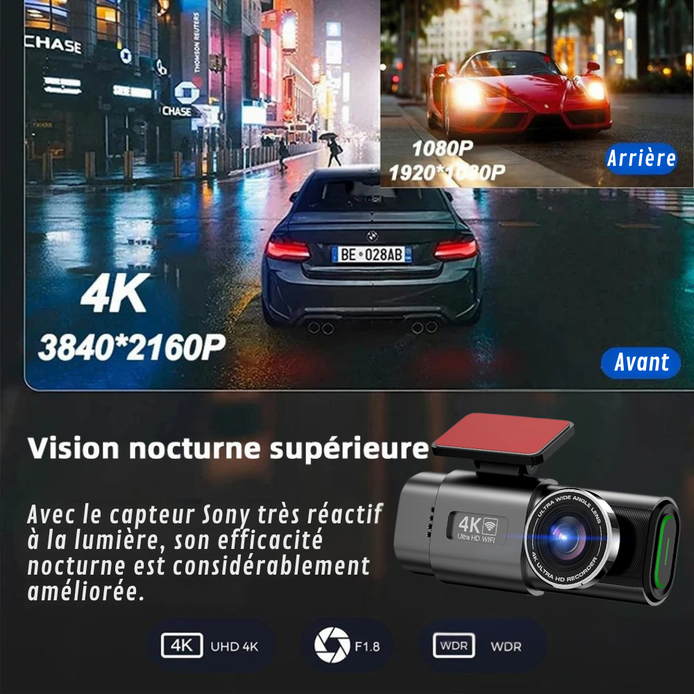 Marcherelle™ – 4K Ultra HD auto-dashcam met ingebouwde GPS 7