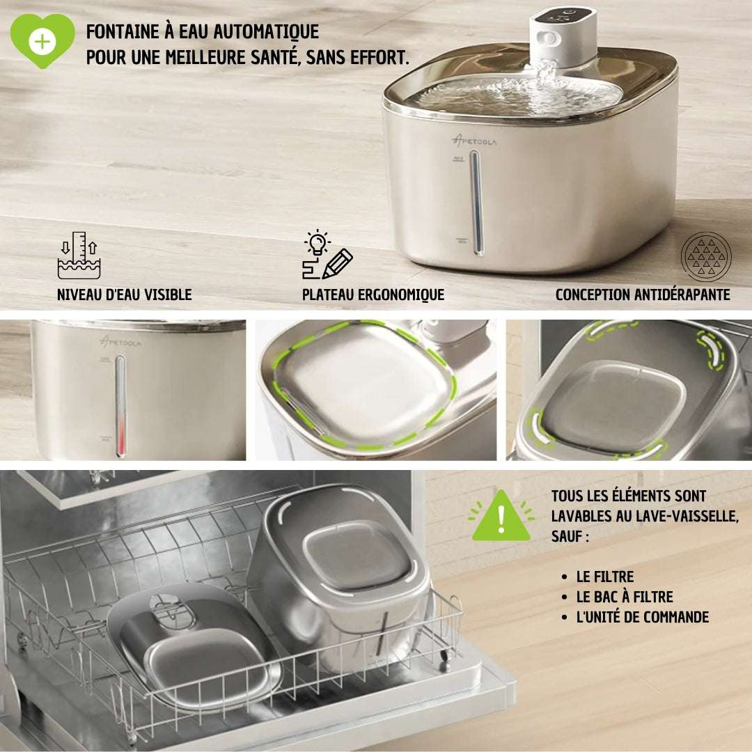 Marcherelle™ – 4L draadloze kattenwaterfontein, batterij met lange levensduur 4