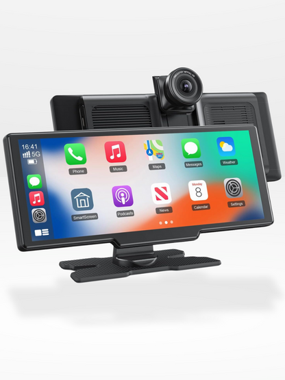 Marcherelle™ – Draadloos CarPlay-scherm met geïntegreerde 4K-dashcam 1