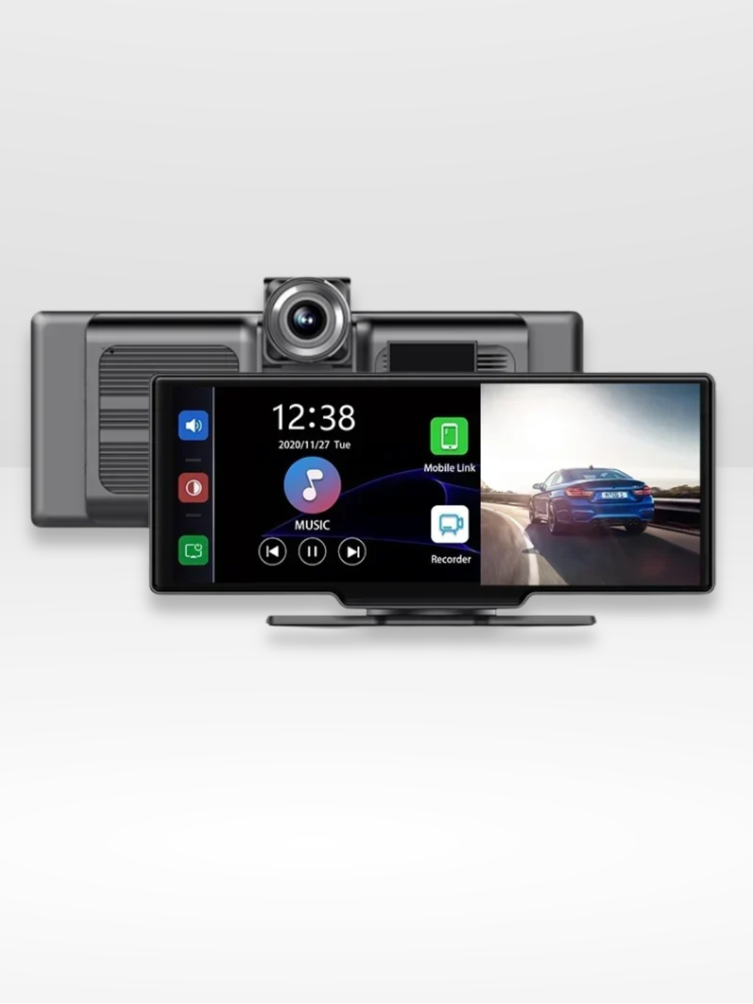 Marcherelle™ – Draadloos CarPlay-scherm met geïntegreerde 4K-dashcam 2
