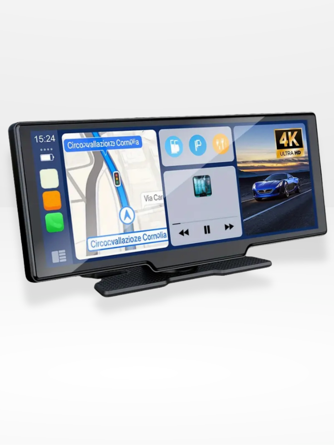 Marcherelle™ – Draadloos CarPlay-scherm met geïntegreerde 4K-dashcam 3