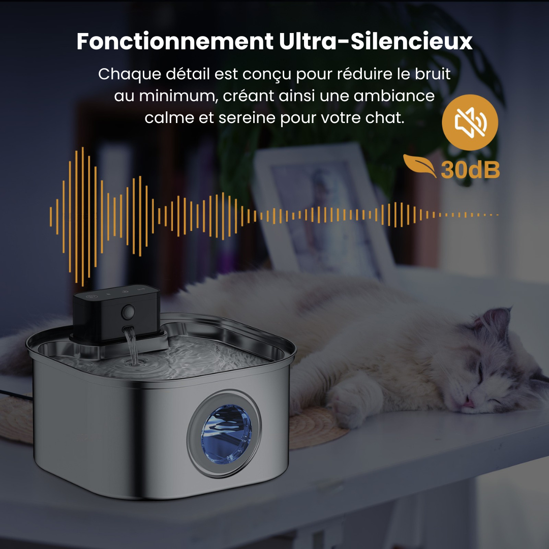 Marcherelle™ – Draadloze kattenfontein met 3 standen voor schoon en fris water 2