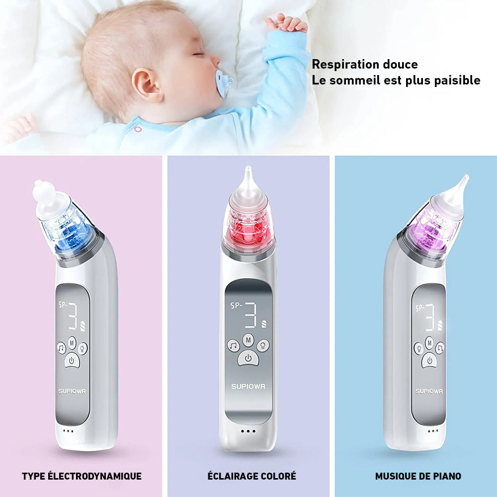 Marcherelle™ – Elektrische babyneuszuiger met 3 zuigstanden 1
