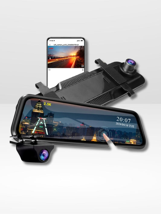 Marcherelle™ – Full HD-auto-dashcam-achteruitkijkspiegel – 10 inch touchscreen en nachtzicht 0