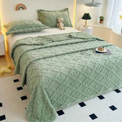 Marcherelle™ – Luxe en comfortabele 3D geborduurde deken met bladpatronen 10