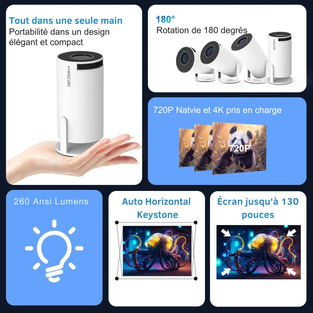 Marcherelle™ – Premium mini draagbare 4K-projector 8