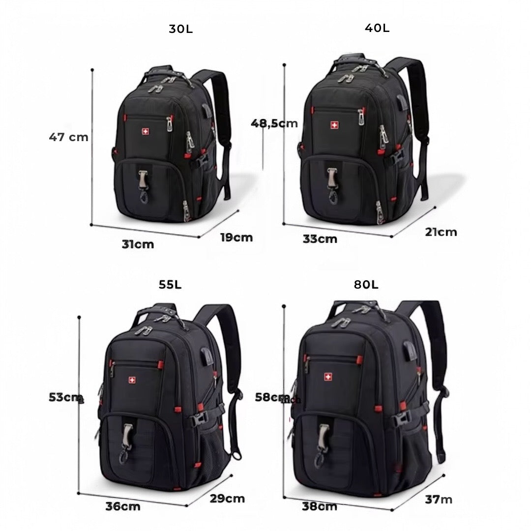 Marcherelle™ – Unisex 35L waterdichte reisrugzak met laptopvak 7