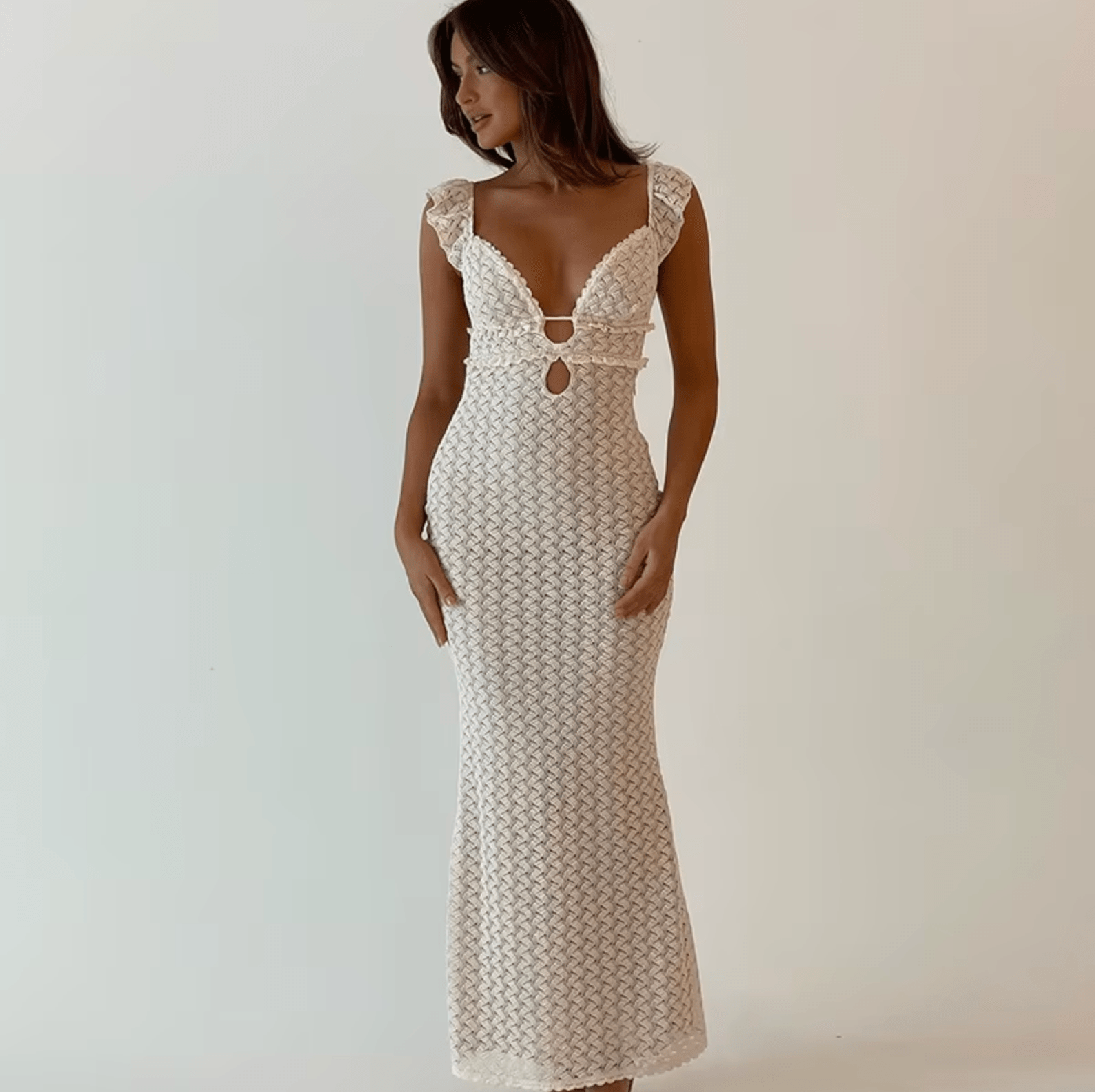 Marianne™ – Dames Maxi Jurk met Open Rug en Ademend Comfort voor de Zomer