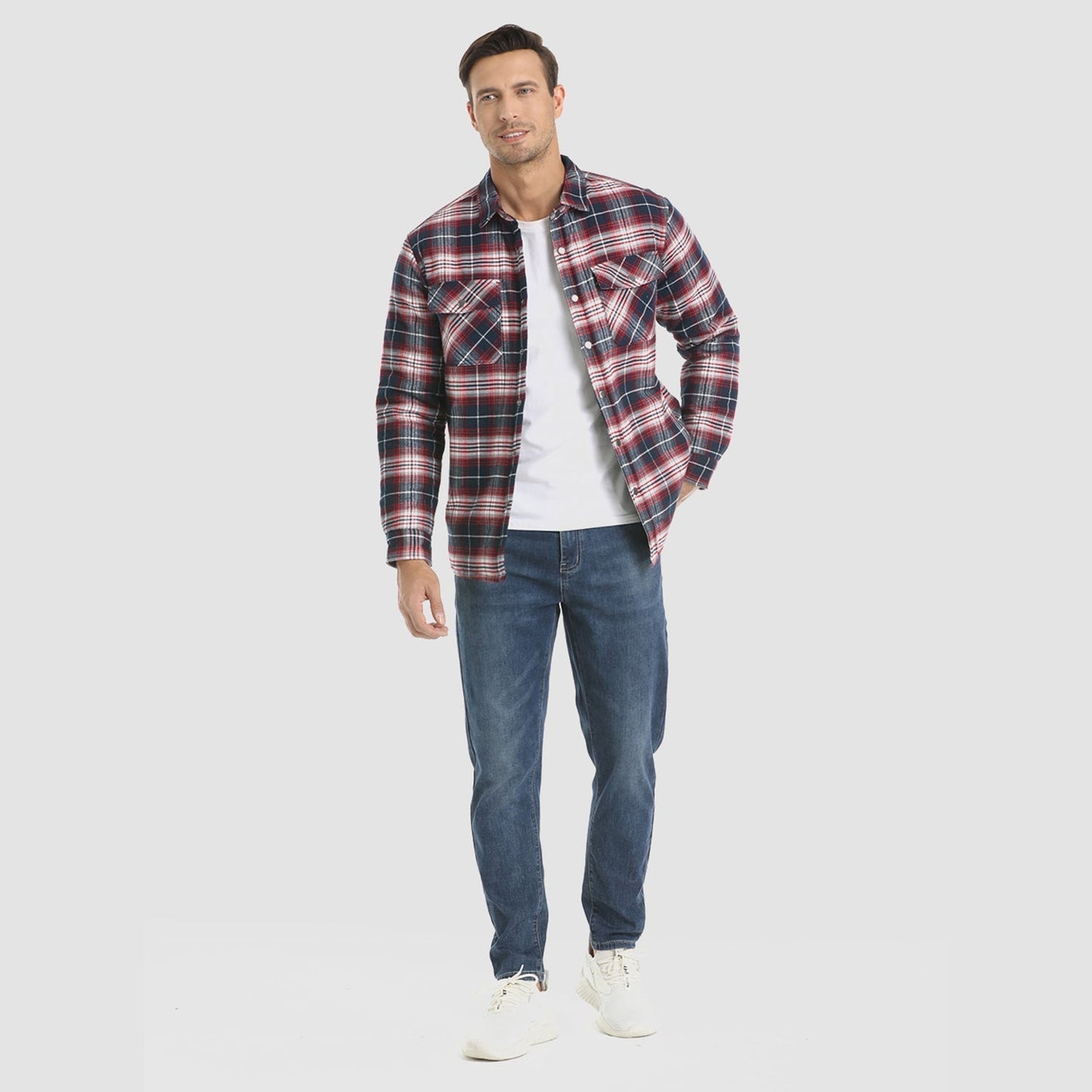 Heren Flanellen Overhemd Jas Warm en Comfortabel