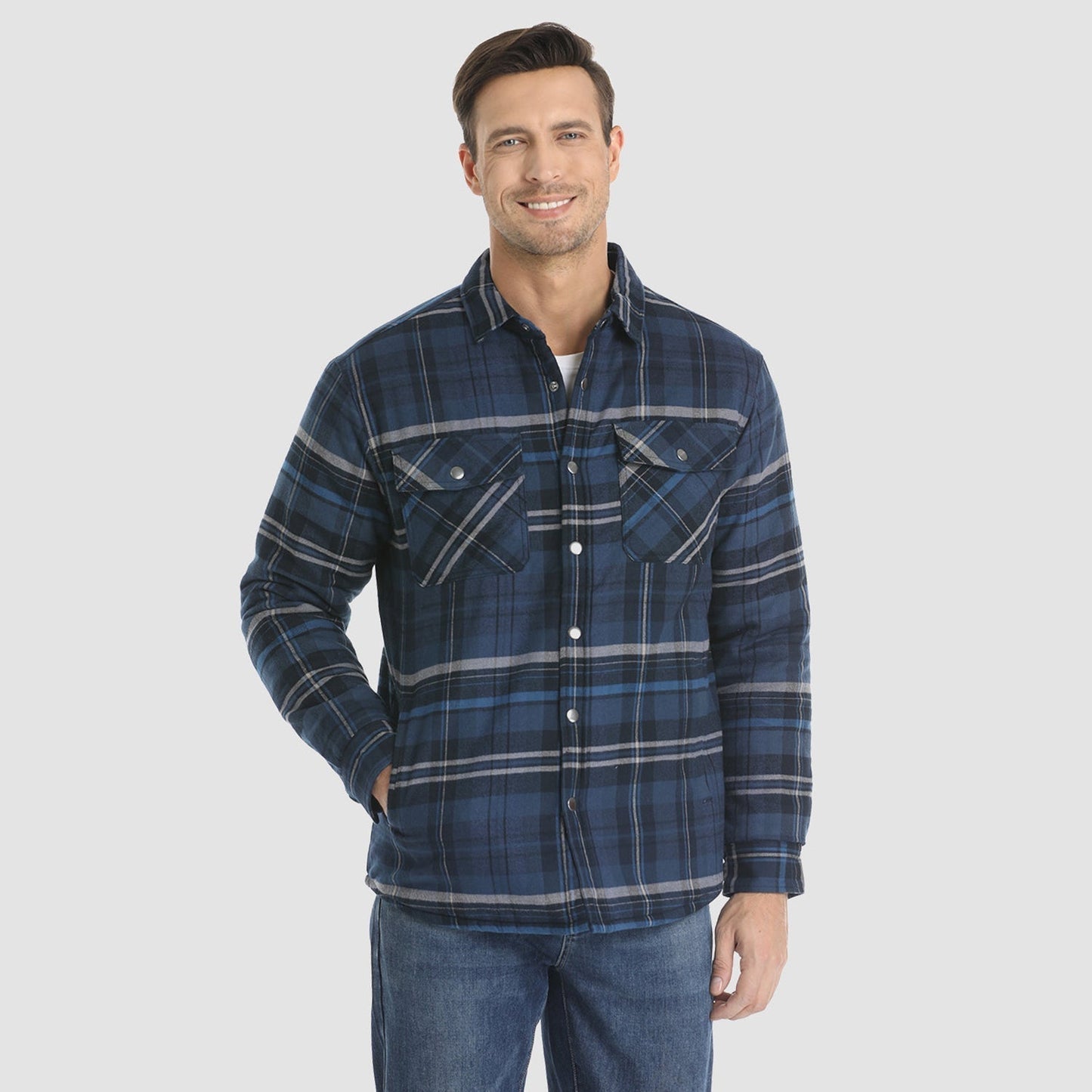 Heren Flanellen Overhemd Jas Warm en Comfortabel