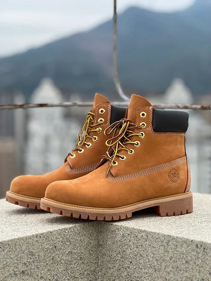Waterdichte Heren Wandelschoenen van Leer met Goede Grip - Velinix