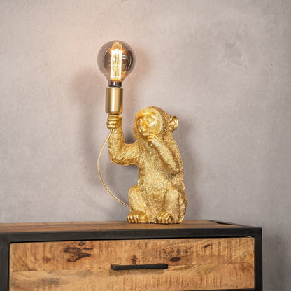Gouden Tafellamp Uniek Design voor Sfeer en Stijl
