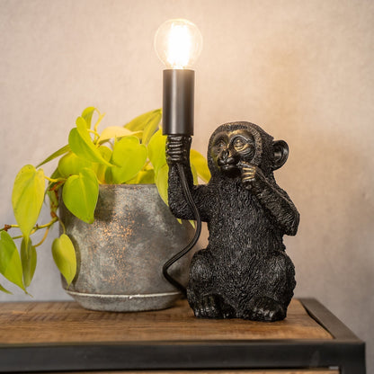 Tafellamp Aap Design Zwarte Luxe Uniek Sfeerlamp