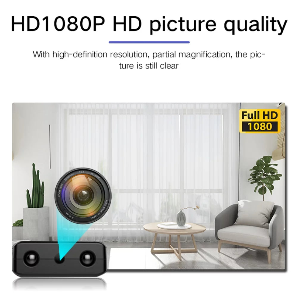 Micro HD camera – Compacte WiFi beveiligingscamera met nachtzicht & audio 4