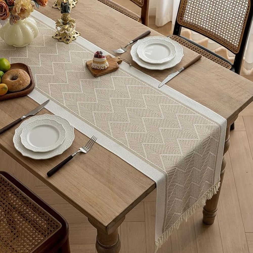 Microvezel Tafelloper Modern Geweven voor Eettafel Decoratie - Velinix