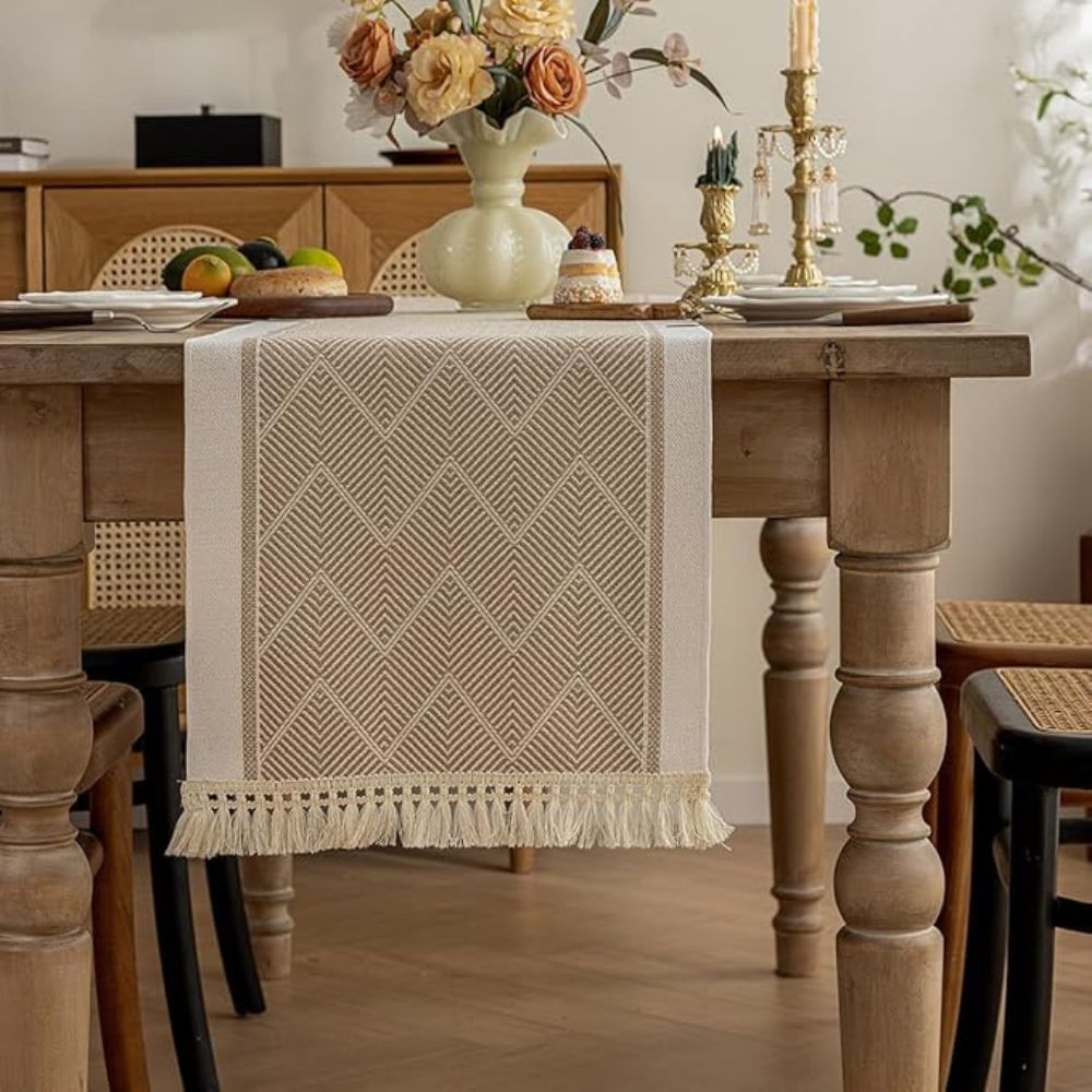Microvezel Tafelloper Modern Geweven voor Eettafel Decoratie