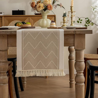 Microvezel Tafelloper Modern Geweven voor Eettafel Decoratie