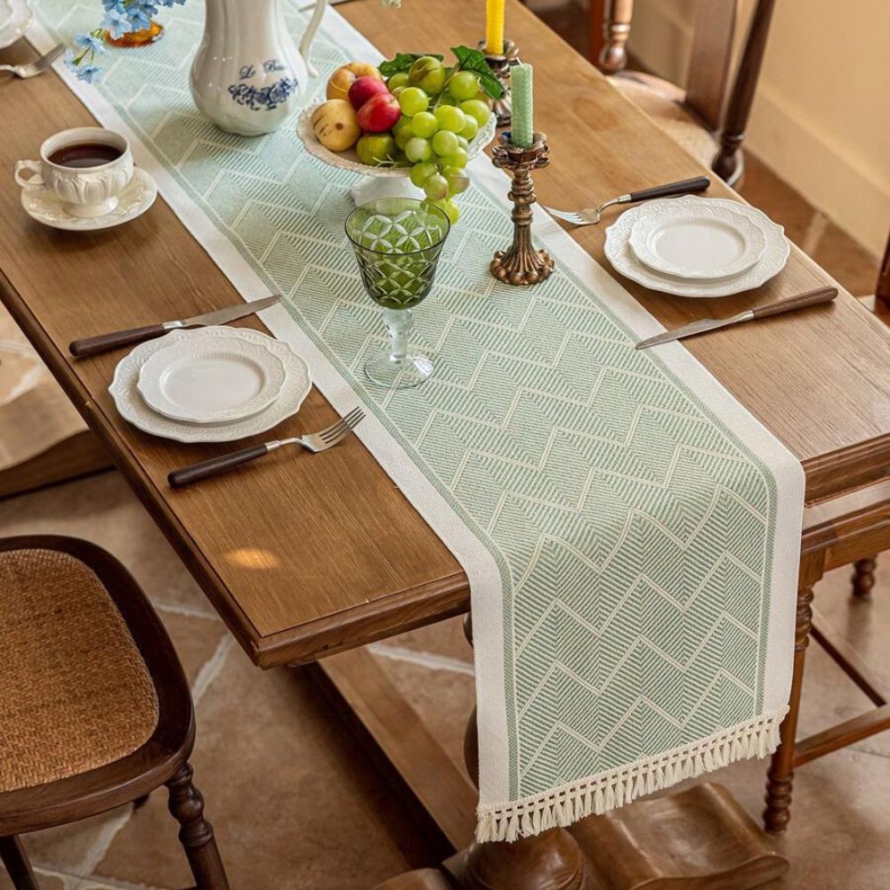 Microvezel Tafelloper Modern Geweven voor Eettafel Decoratie