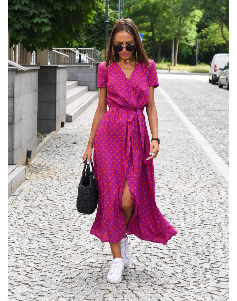 MileaDress™ – Dames Midi Wikkeljurk Ademend Comfort voor Zomerstijl-4