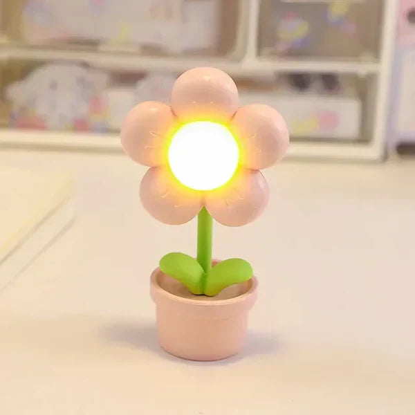 Kleine Tafellamp Bloem Design Rustgevend Sfeerlicht - Velinix