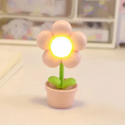 Kleine Tafellamp Bloem Design Rustgevend Sfeerlicht - Velinix