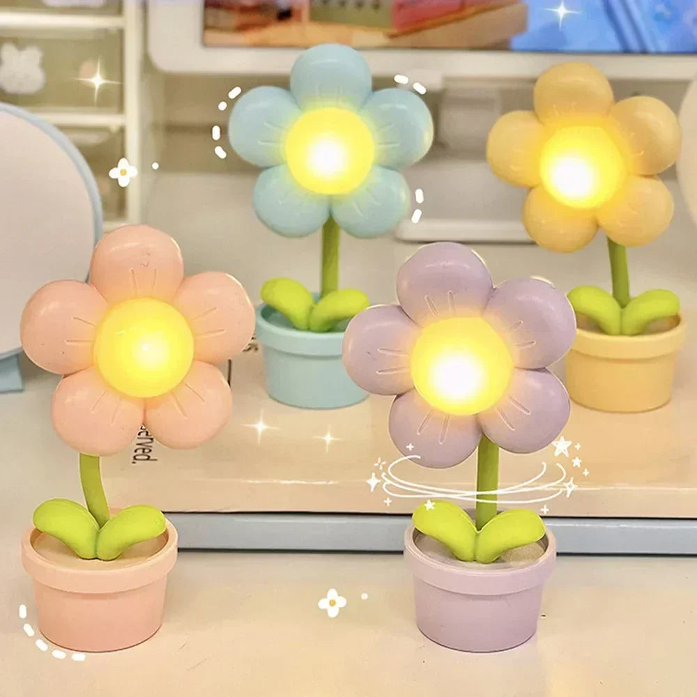 Kleine Tafellamp Bloem Design Rustgevend Sfeerlicht