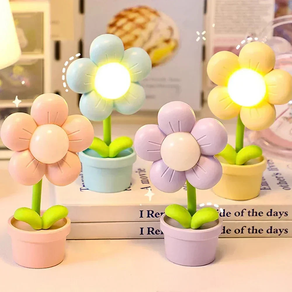 Kleine Tafellamp Bloem Design Rustgevend Sfeerlicht