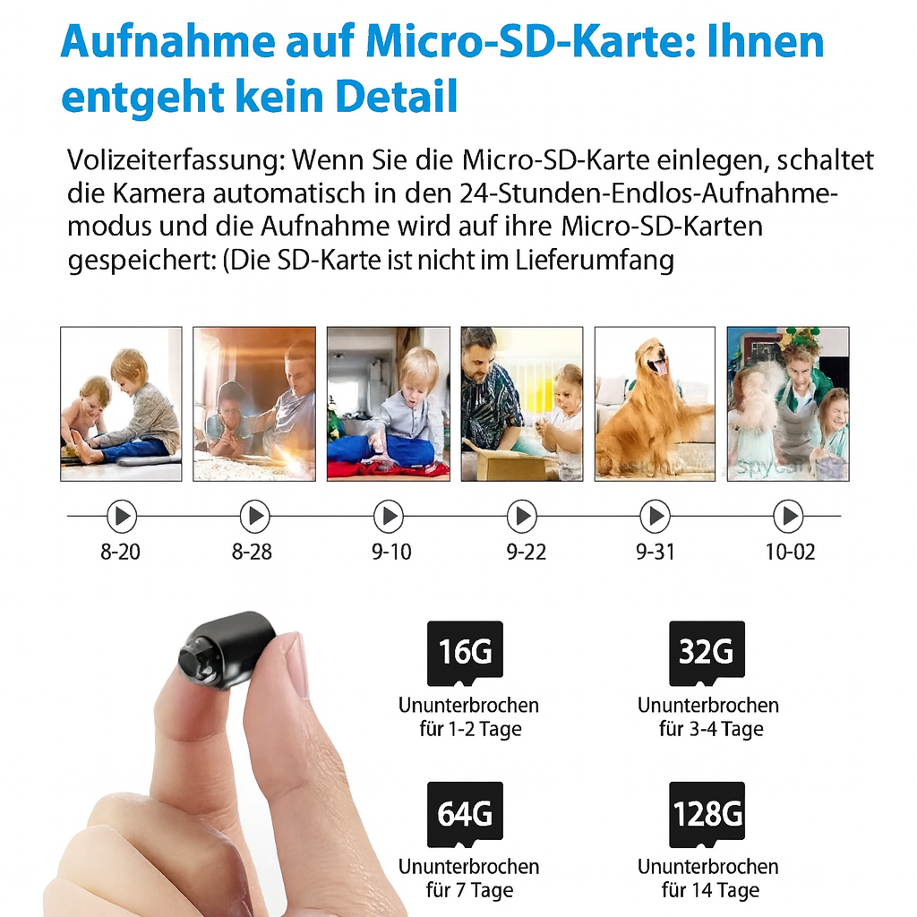 WLAN Bewakingscamera Mini met Nachtzicht en Bewegingsdetectie
