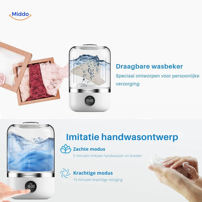 Draadloze Miniwasmachine voor Onderweg Reizen