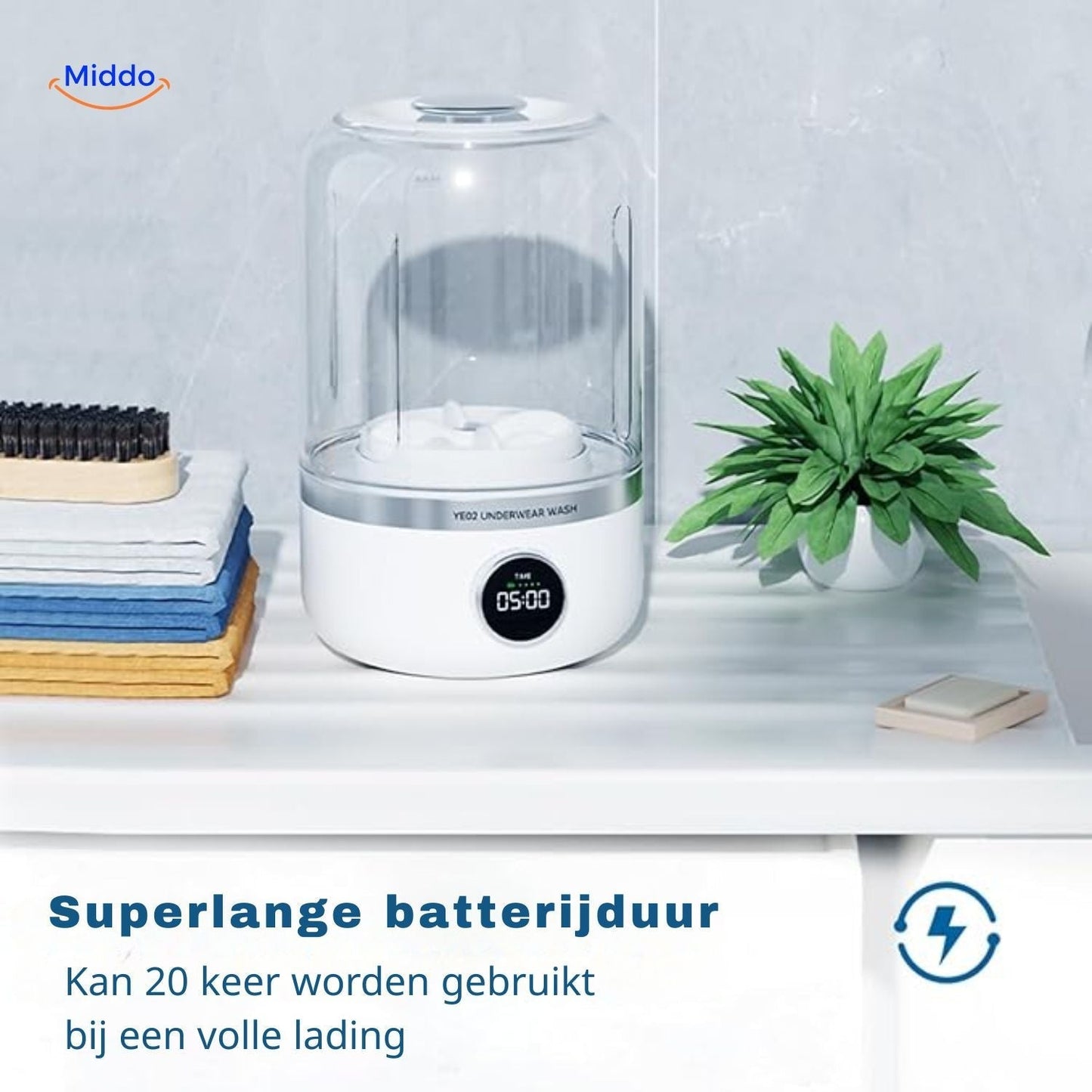 Draadloze Miniwasmachine voor Onderweg Reizen