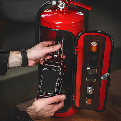 Minibar Metalen Kast Industrieel Design Handgemaakt Brandblusser