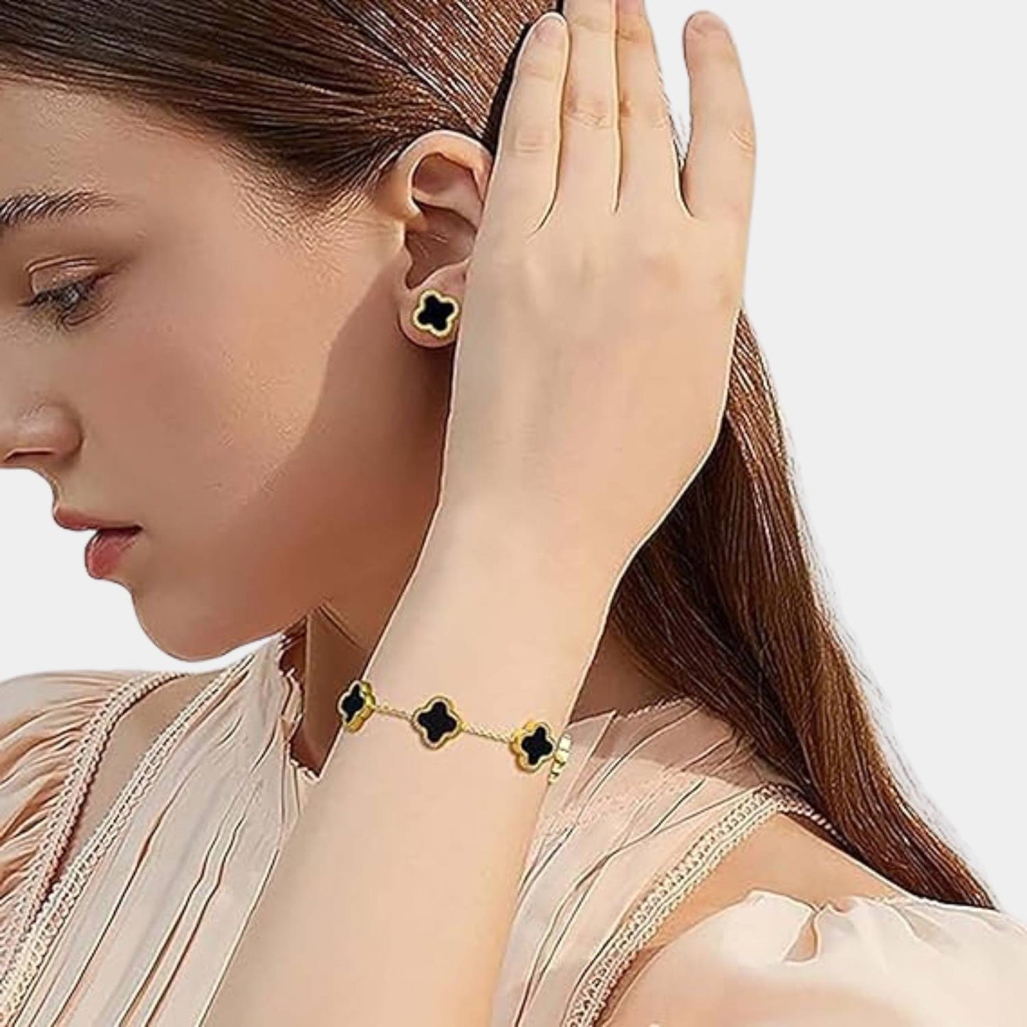 Luxe Sieradenset met Ketting, Armband en Oorbellen Set