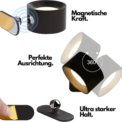 Draadloze Wandlamp Verstelbaar LED met Oplaadbaar USB