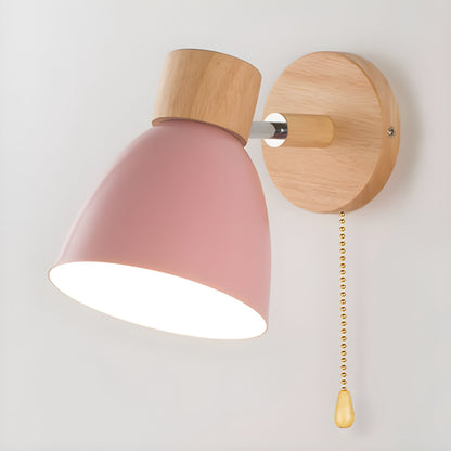 Houten Wandlamp Slaapkamer met Schakelaar Noords Design